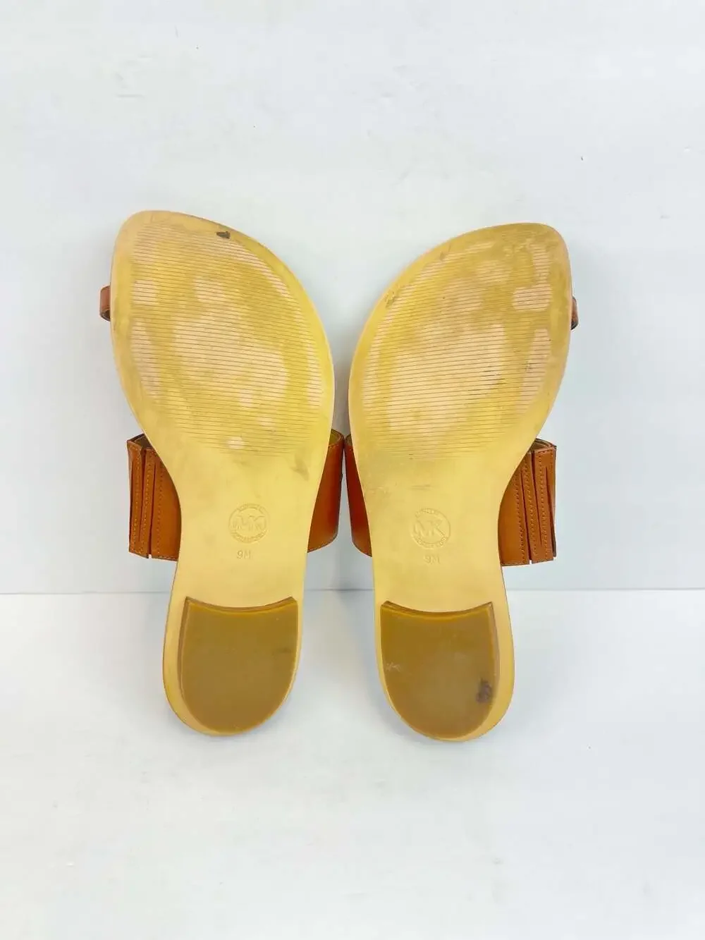 Michael Kors Rory Flat Thong Sandals in Brown Signature Logo Canvas